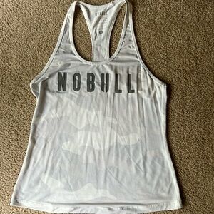 NOBULL white camo racerback tank